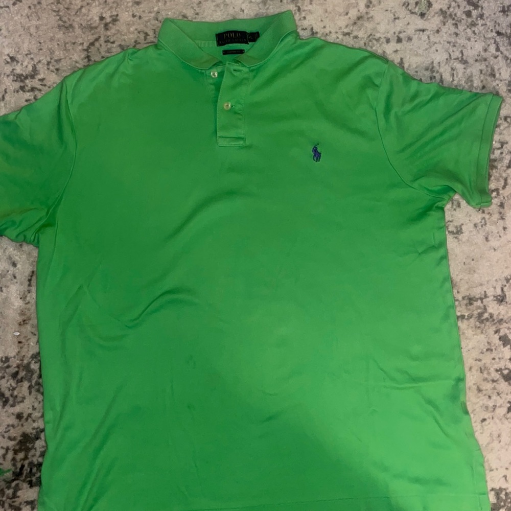 Men’s green custom fit polo by Ralph Lauren extra large shirt green